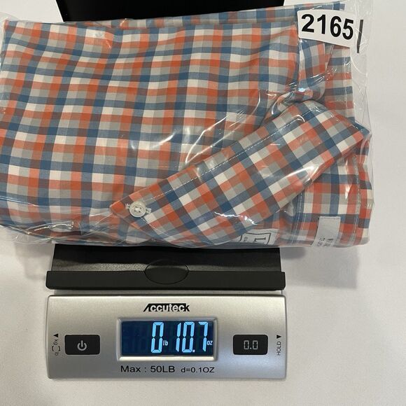 LL Bean Mens Tall Tattersall Orange Plaid Traditional Fit Button Down Outdoor XL - Picture 13 of 13